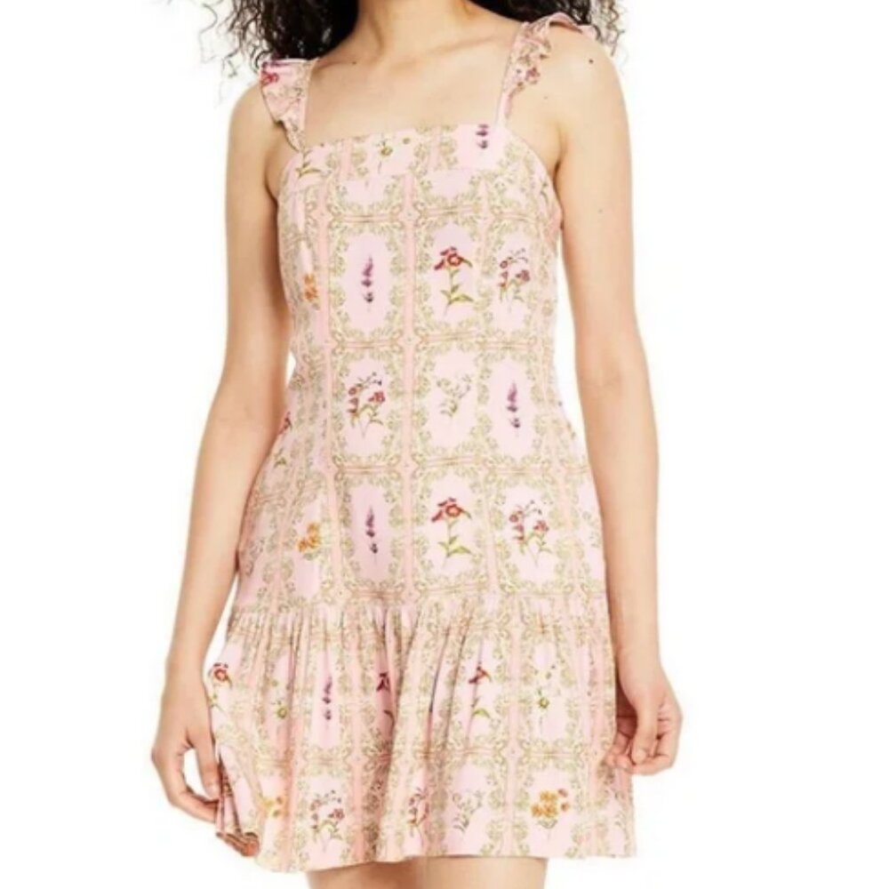 Agua Bendita x Target Pink Floral Tile Dress